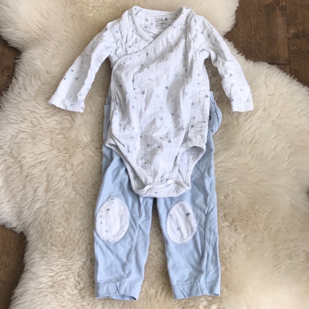 Aden + Anais blue star pajama set